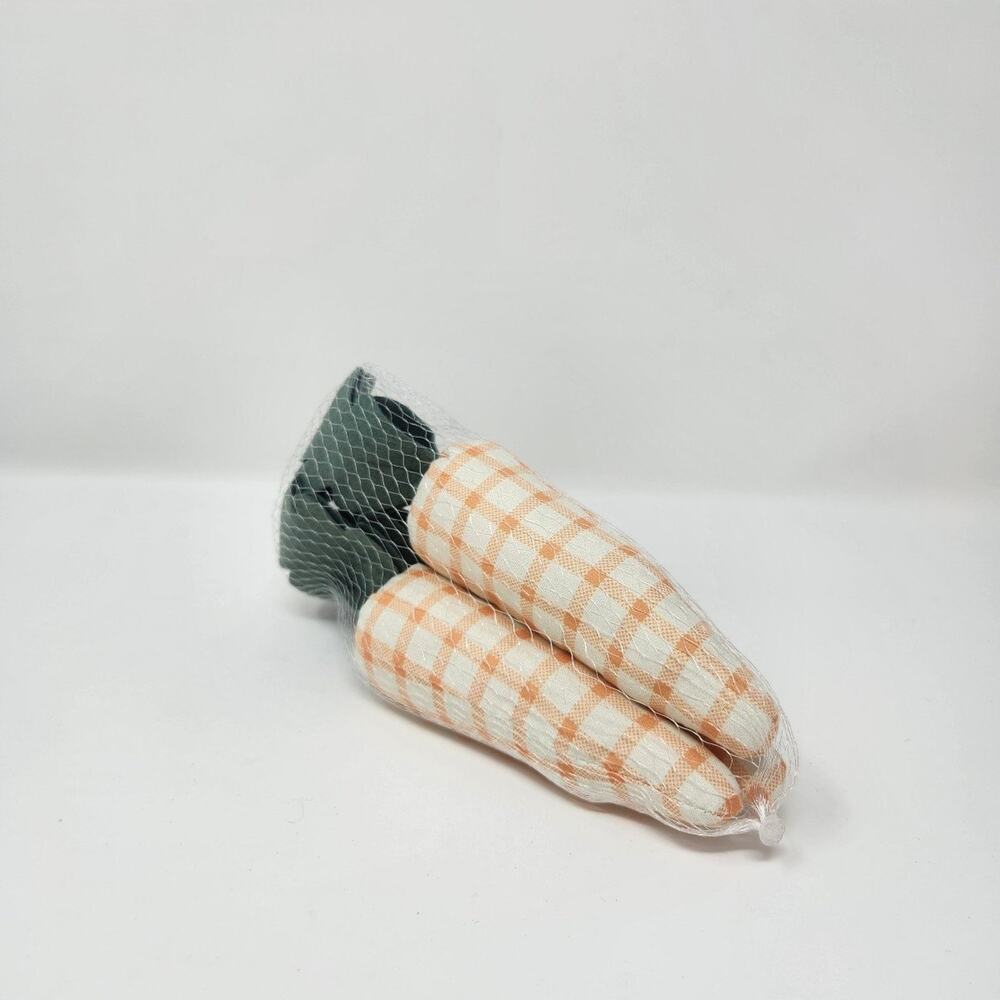 White & Orange Fabric Easter Carrots Set of 3